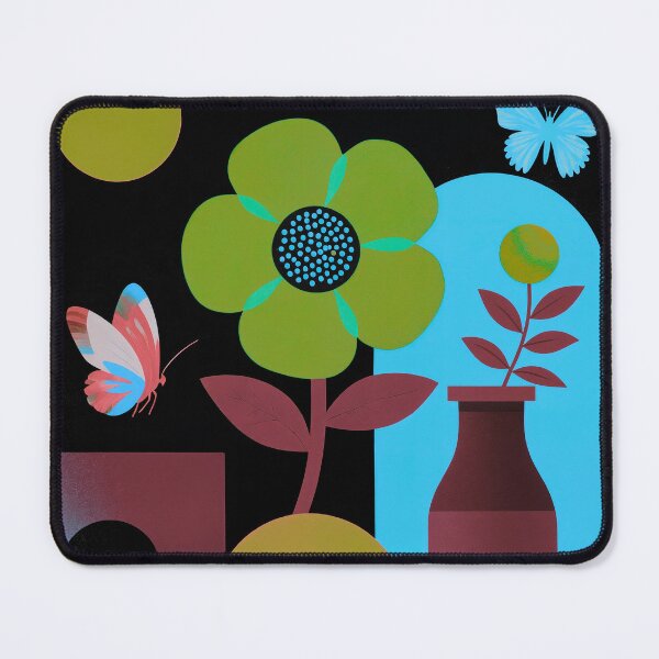 Item preview, Modern Botanical Flower & Butterfly Art designed and sold by joycrysstudio.