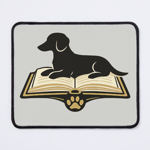 Item preview, Dog Reading Book Paw Print designed and sold by Corvoria.
