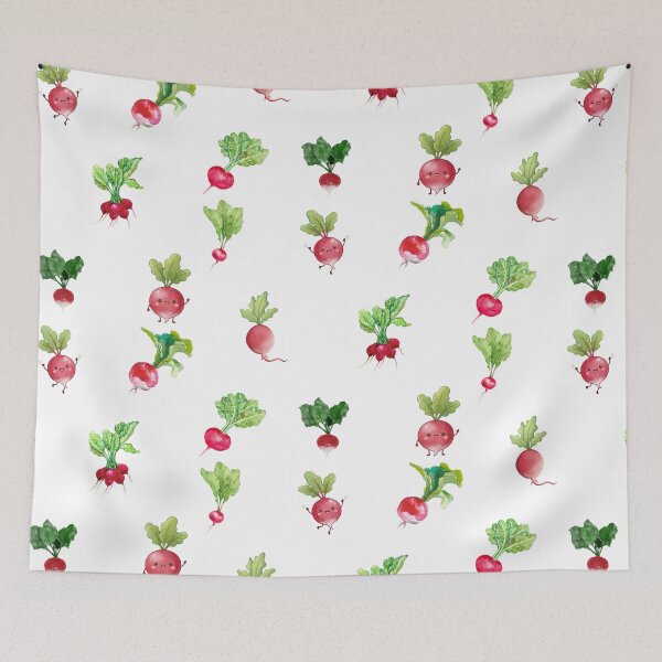 Item preview, Watercolor Radish with Green Tops  designed and sold by silviaol.