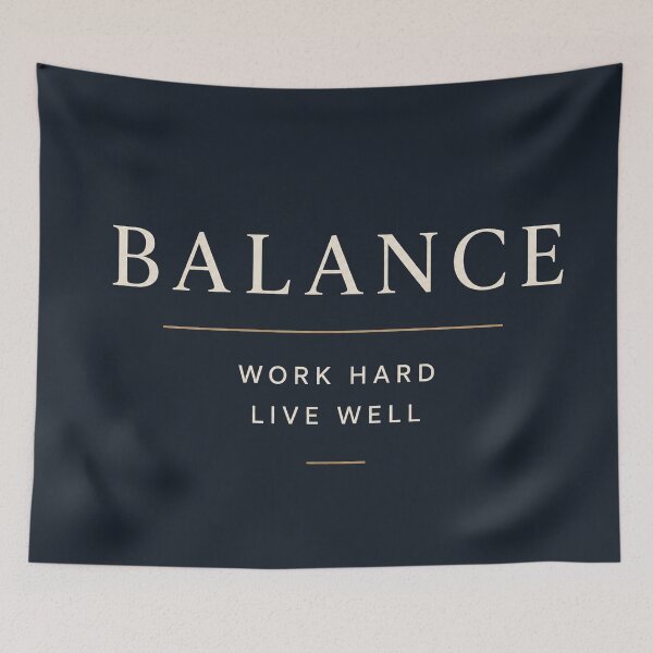 Item preview, Balance – Work Hard Live Well Motivational Typography Design designed and sold by NBT-NOVA.