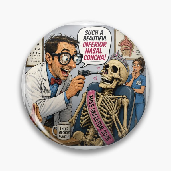 Item preview, Near-sighted doctor mistakes skeleton for patient designed and sold by GentleKnight.