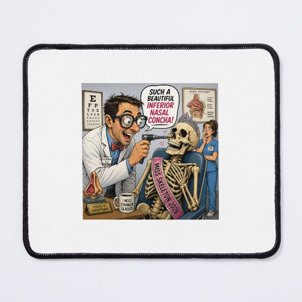 Item preview, Near-sighted doctor mistakes skeleton for patient designed and sold by GentleKnight.