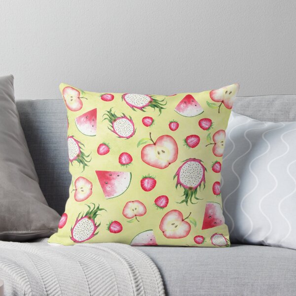 Item preview, Red Fruits on Yellow Watercolor designed and sold by lisanganart.