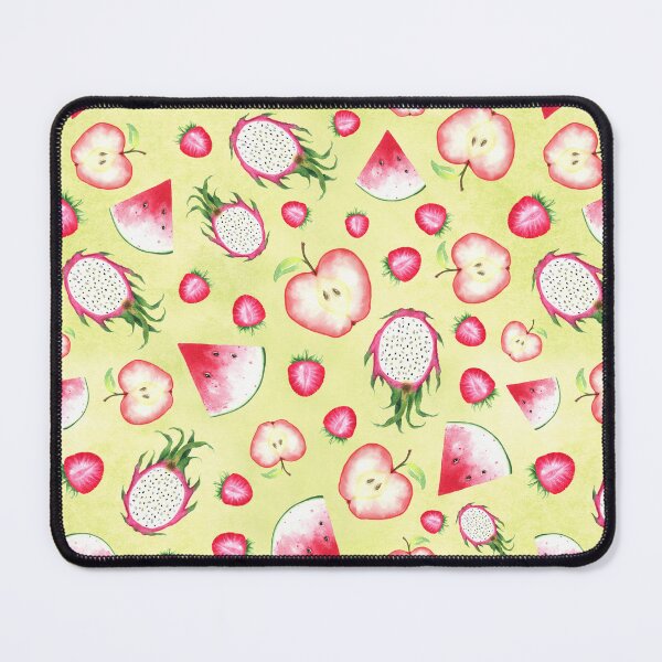 Item preview, Red Fruits on Yellow Watercolor designed and sold by lisanganart.