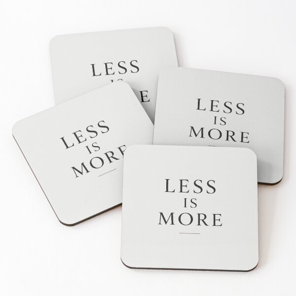 Item preview, Less Is More Minimalist Typography Poster | Black and White Motivational Wall Art designed and sold by NBT-NOVA.