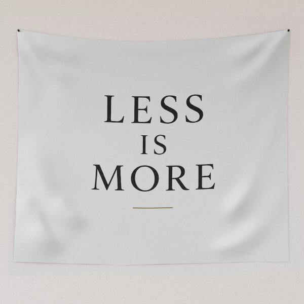 Item preview, Less Is More Minimalist Typography Poster | Black and White Motivational Wall Art designed and sold by NBT-NOVA.