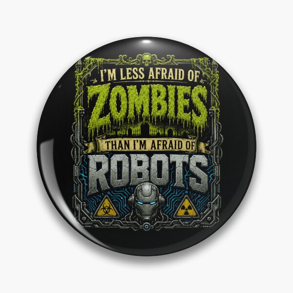 Item preview, Funny Zombie Robot Halloween Comic Design designed and sold by Department61.