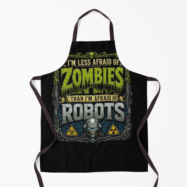 Item preview, Funny Zombie Robot Halloween Comic Design designed and sold by Department61.