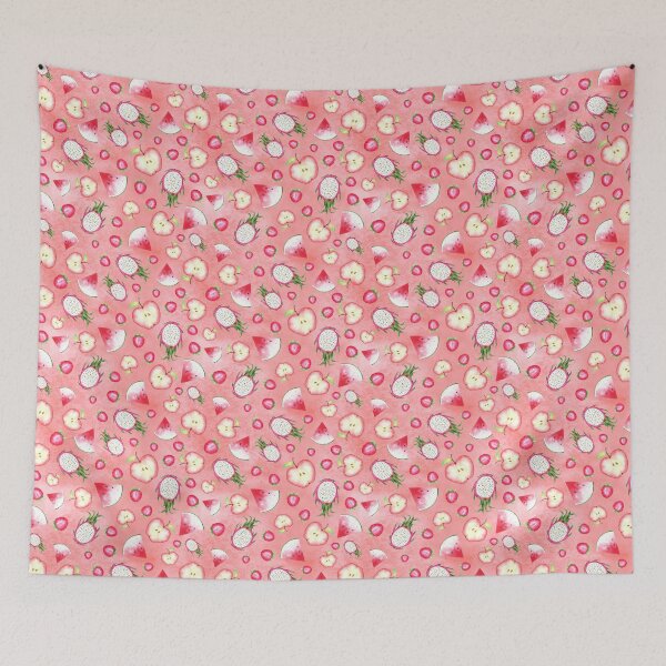 Item preview, Red Fruits on Red Watercolor designed and sold by lisanganart.