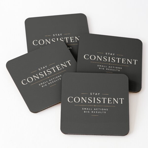 Item preview, Stay Consistent – Small Actions Big Results Motivational Quote Typography Design designed and sold by NBT-NOVA.