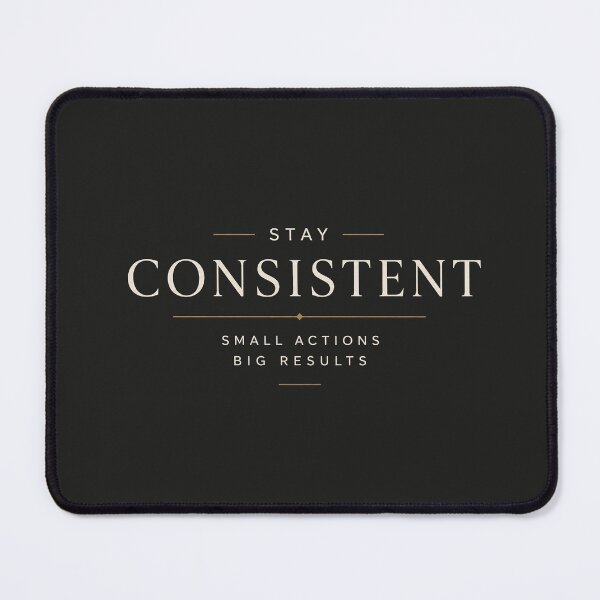 Item preview, Stay Consistent – Small Actions Big Results Motivational Quote Typography Design designed and sold by NBT-NOVA.