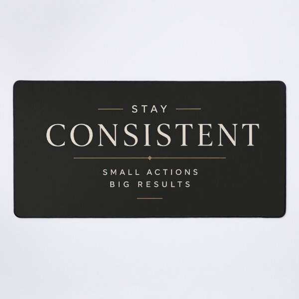 Item preview, Stay Consistent – Small Actions Big Results Motivational Quote Typography Design designed and sold by NBT-NOVA.