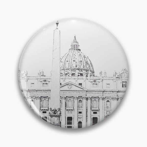 Item preview, St Peters Square Vatican City B&W Artwork designed and sold by PicPerfectPlace.