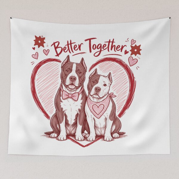 Item preview,  Better Together Dog with Heart  designed and sold by freshwear design.