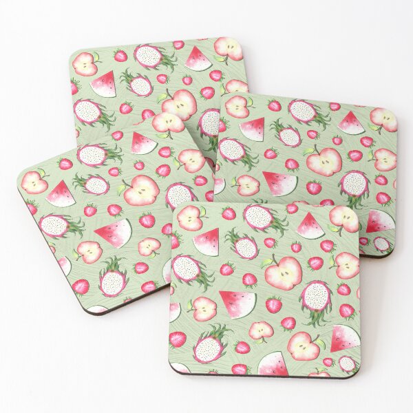 Item preview, Red Fruits on Olive Green Acrylics designed and sold by lisanganart.