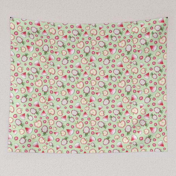 Item preview, Red Fruits on Light Green Acrylics designed and sold by lisanganart.