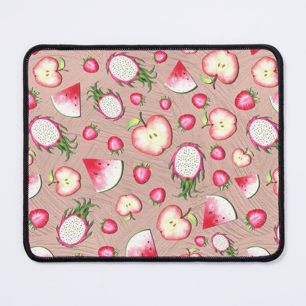 Item preview, Red Fruits on Dark Pink Acrylics designed and sold by lisanganart.