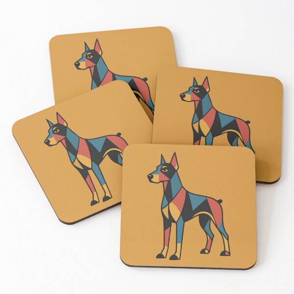 Item preview, Cubist Doberman – Modern Geometric Dog Art designed and sold by Lifer Art and Design.
