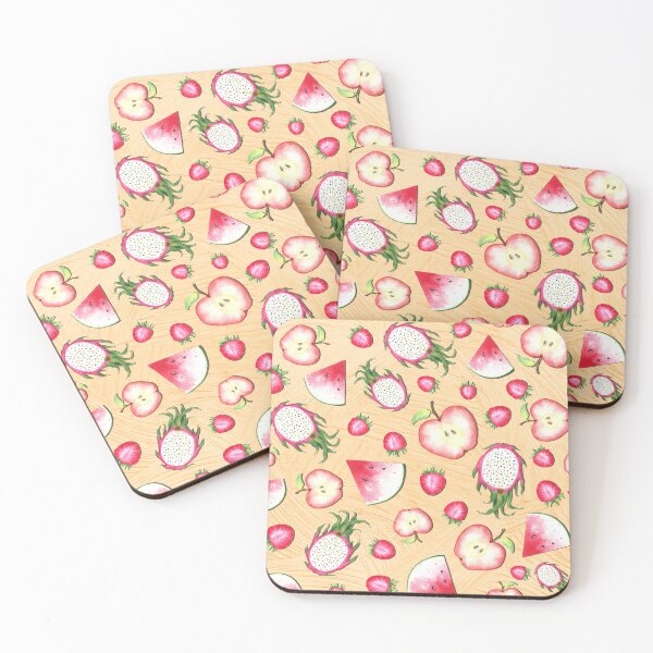 Item preview, Red Fruits on Peach Acrylics designed and sold by lisanganart.