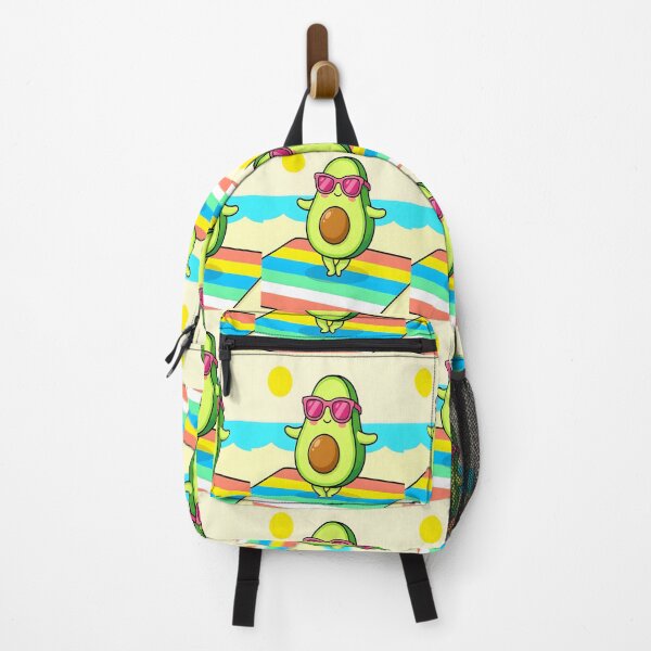 Item preview, Kawaii Avocado on Beach Towel | Summer Vacation Food Art designed and sold by Felia001.