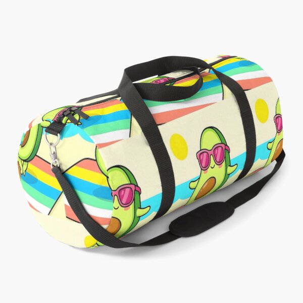 Item preview, Kawaii Avocado on Beach Towel | Summer Vacation Food Art designed and sold by Felia001.