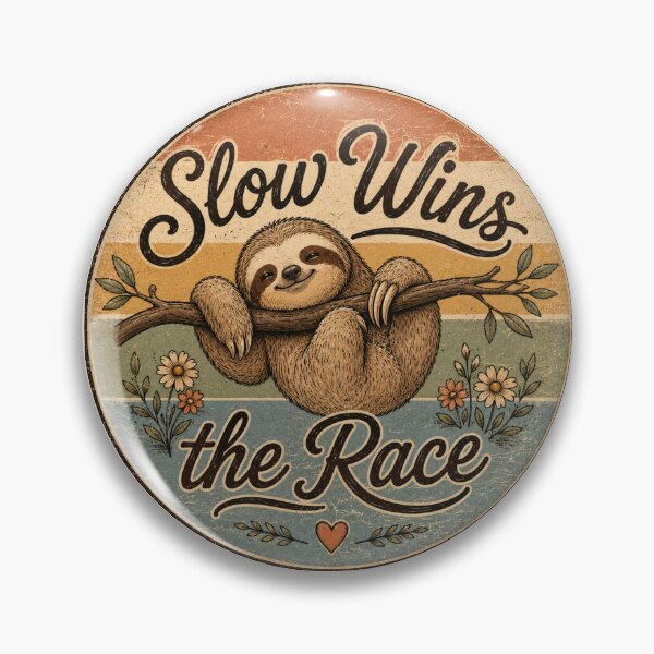 Item preview, Slow Wins the Race Sloth Shirt | Retro Vintage Sloth Design | Cute Motivational Sloth Gift designed and sold by The Salted Lime Cape Cod .