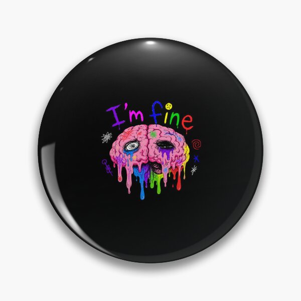 Item preview, I'm Fine Melting Brain: Burnout Humor Funny Gift designed and sold by TheAngelHeart.