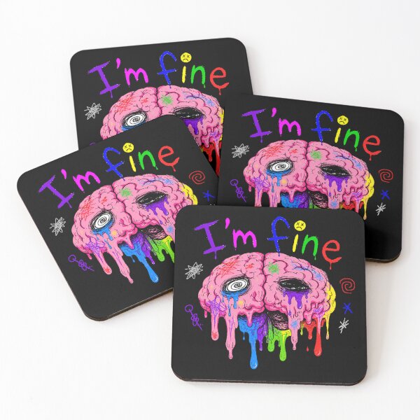Item preview, I'm Fine Melting Brain: Burnout Humor Funny Gift designed and sold by TheAngelHeart.
