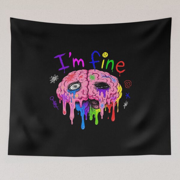 Item preview, I'm Fine Melting Brain: Burnout Humor Funny Gift designed and sold by TheAngelHeart.