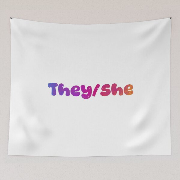 Item preview, They/She Pronouns designed and sold by ArtByLeighfy.