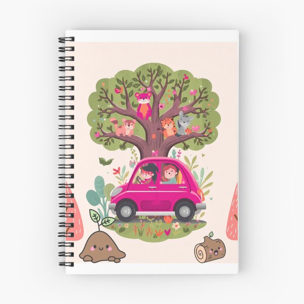 Item preview, Cute Anime Nature Adventure | Forest Animals, Tree Stump & Cozy Car Scene designed and sold by DervoTeck2767.