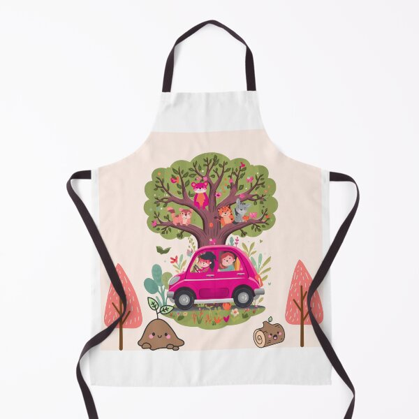 Item preview, Cute Anime Nature Adventure | Forest Animals, Tree Stump & Cozy Car Scene designed and sold by DervoTeck2767.