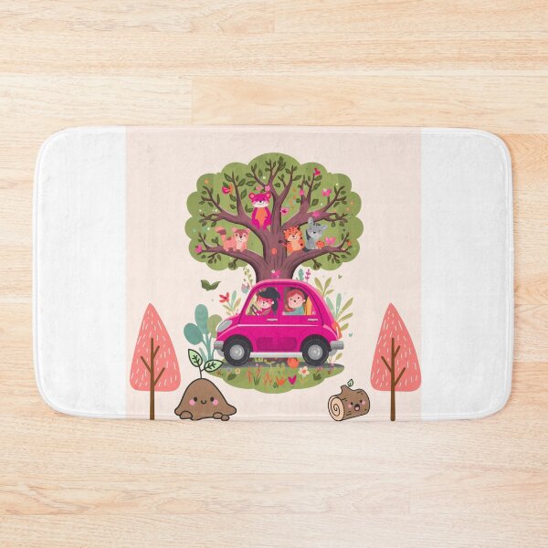 Item preview, Cute Anime Nature Adventure | Forest Animals, Tree Stump & Cozy Car Scene designed and sold by DervoTeck2767.