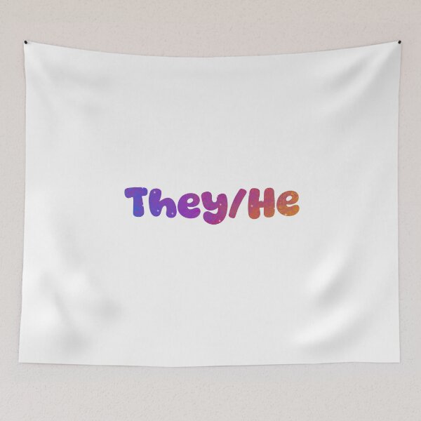 Item preview, They/He Pronouns designed and sold by ArtByLeighfy.