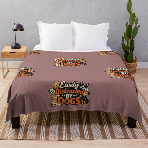 Item preview, Title Easily Distracted By Dogs Funny Dog Lover Quote designed and sold by PoojaArtLab.