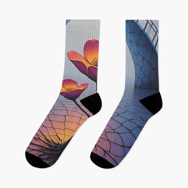 Item preview, Dreamlike flowers grow under a surreal bridge designed and sold by Mianku | Für das Leben.