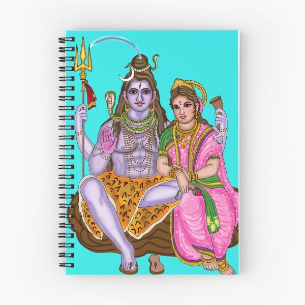 Item preview, Lord Shiva and Goddess Parvati Artwork | Divine Hindu Couple Digital Drawing designed and sold by Harshit_Digital_Arts.
