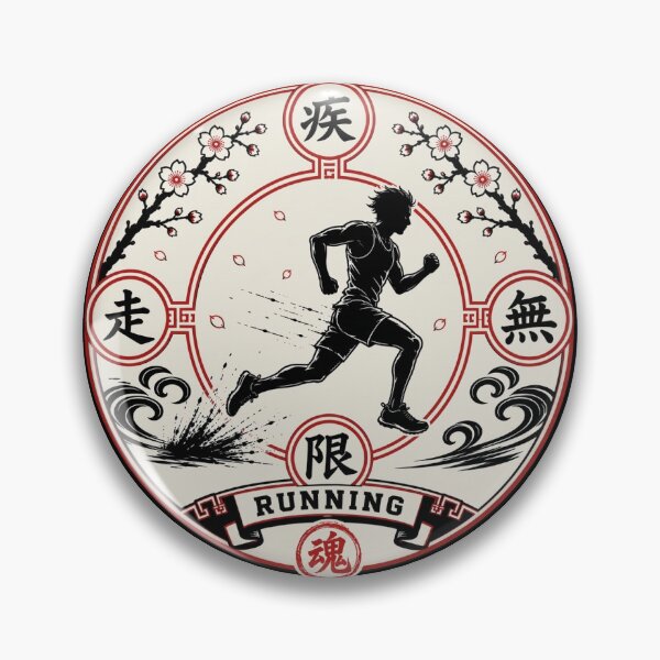 Item preview, Shissō Mugen – Japanese Kamon Running Sticker Art designed and sold by Locker39.