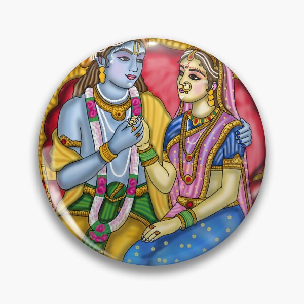 Item preview, Radha Krishna Artwork | Divine Love Spiritual Digital Illustration designed and sold by Harshit_Digital_Arts.