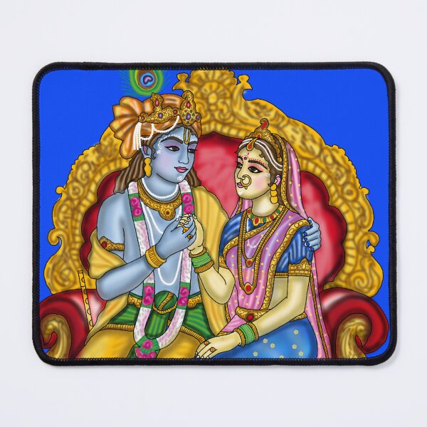 Item preview, Radha Krishna Artwork | Divine Love Spiritual Digital Illustration designed and sold by Harshit_Digital_Arts.