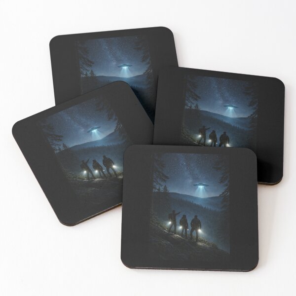 Item preview, UFO Over Night Hikers in the Redwoods designed and sold by NIGHT STATIC™.