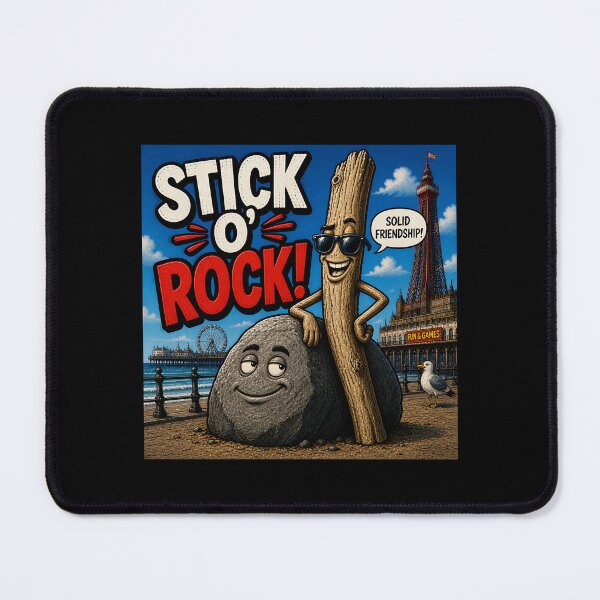 Item preview, Stick O Rock Funny British Seaside Pun Design designed and sold by Hornace88studio .