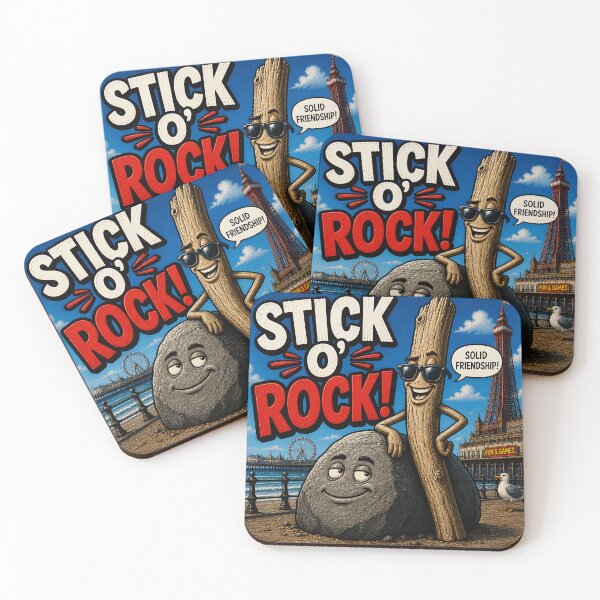 Item preview, Stick O Rock Funny British Seaside Pun Design designed and sold by Hornace88studio .