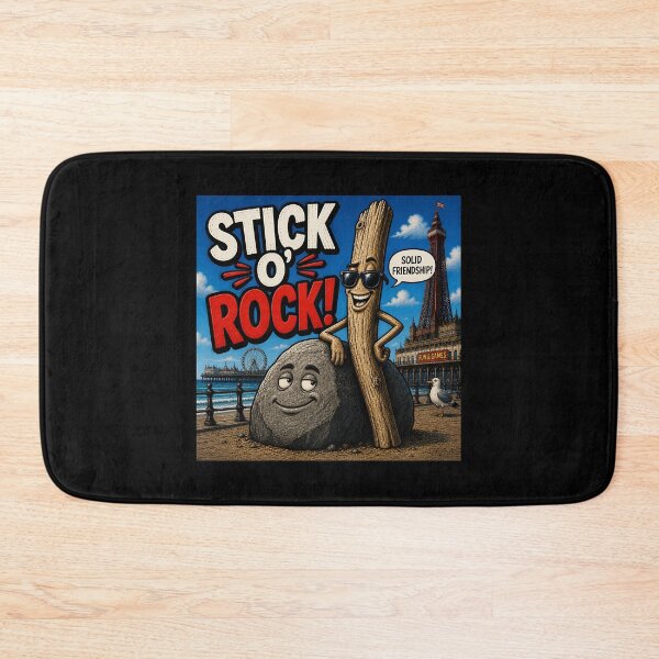 Item preview, Stick O Rock Funny British Seaside Pun Design designed and sold by Hornace88studio.