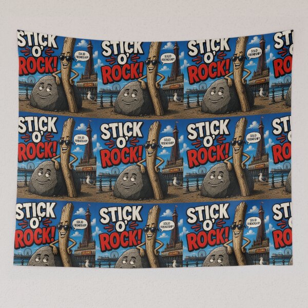 Item preview, Stick O Rock Funny British Seaside Pun Design designed and sold by Hornace88studio .