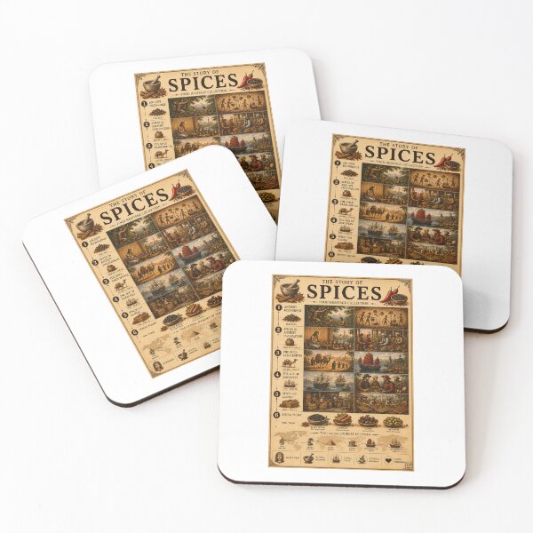 Item preview, The Story of Spices Vintage Poster designed and sold by Easternpantry.