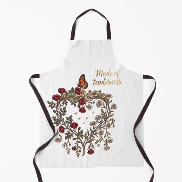 Item preview, Made of Tenderness Heart Red White Flowers Monarch Butterfly designed and sold by Good Vibes .