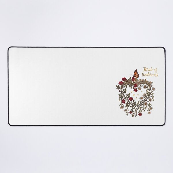 Item preview, Made of Tenderness Heart Red White Flowers Monarch Butterfly designed and sold by Good Vibes .