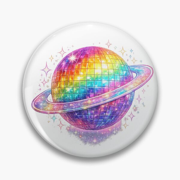Item preview, Rainbow Disco Planet Pride Design | LGBTQ Cosmic Galaxy Art | Colourful Space Pride Gift designed and sold by ArtByTripti.