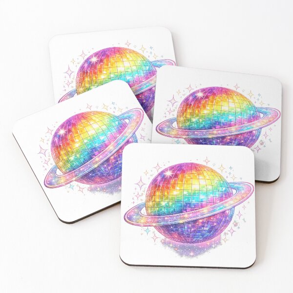 Item preview, Rainbow Disco Planet Pride Design | LGBTQ Cosmic Galaxy Art | Colourful Space Pride Gift designed and sold by ArtByTripti.